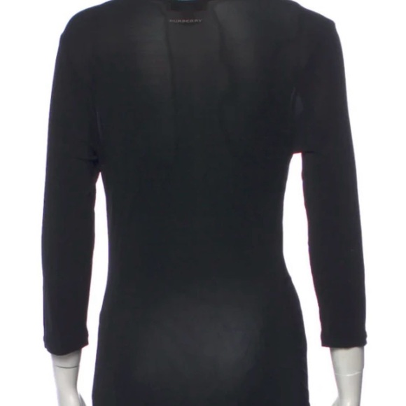 Burberry London Elegant Black Long Sleeve Top - Picture 2 of 2